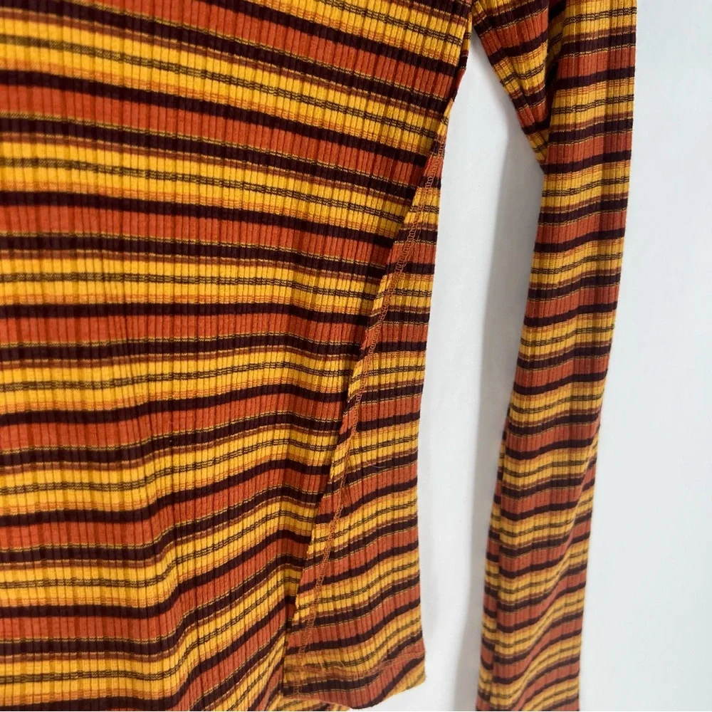 FREE PEOPLE Cape Cod‎ Thermal Striped Ribbed Cowl Neck Size M